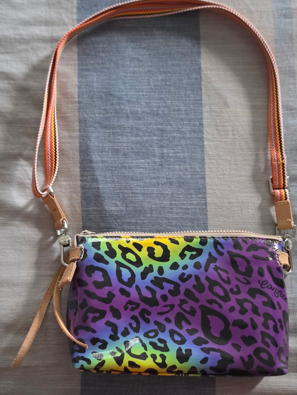 Consuela Rainbow Leopard Crossbody in Purple and Multicolor - Picture 6 of 7